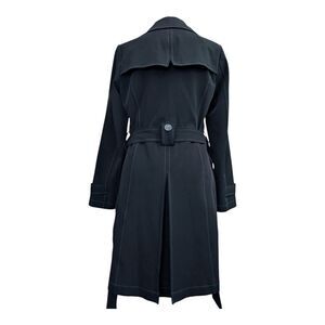 Wanko timeless trench black whitestich accent trench coat size s EUR size 36